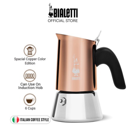 Bialetti Venus 2 Cup Stainless Steel Coffee Maker, Copper
